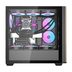 darkFlash Računalniška ohišje Darkflash DS900WS (črno) + 4 ventilatorji