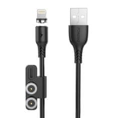 Foneng Foneng X62 3-v-1 magnetni kabel USB na USB-C/Lightning/Micro USB, 2,4 A, 1 m (črn)