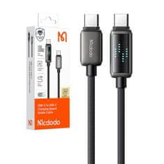 Mcdodo Kabel USB-C do USB-C Mcdodo CA-4250, 100 W, LED zaslon, 1,2 m
