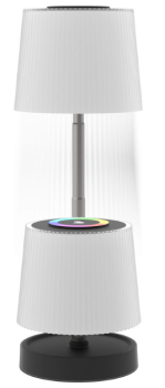  Platinet PTL45RGB Wavy brezžična namizna LED svetilka, USB-C, 28,5 x 10 cm, črno-bela