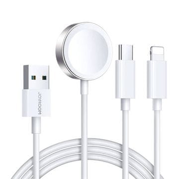 Joyroom Magnetni polnilnik za Apple Watch Joyroom S-IW008 lightning + USB-C 5W 1,2 m (bel)