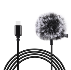 Puluz Mikrofon Puluz z zaponko PU425 1,5 m USB-C