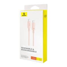 BASEUS Baseus USB-C na USB-C hitri polnilni kabel Habitat Series 100 W, 1 m (roza)