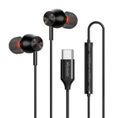 Mcdodo Ušesne slušalke, žične Mcdodo HP-3490, USB-C (črne)