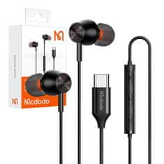 Mcdodo Ušesne slušalke, žične Mcdodo HP-3490, USB-C (črne)