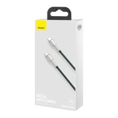 BASEUS USB-C kabel za USB-C Baseus Cafule, 100 W, 2 m (zelen)
