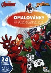Jiri Models Pobarvanka A4 z nalepkami - Marvel