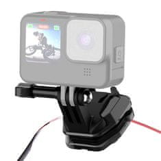 Puluz PULUZ sponka za vetrobransko steklo motocikla za športne kamere (DJI Osmo Action 4, GoPro Hero 12, Insta360 Ace Pro / X4) (črna)