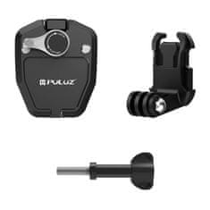 Puluz PULUZ sponka za vetrobransko steklo motocikla za športne kamere (DJI Osmo Action 4, GoPro Hero 12, Insta360 Ace Pro / X4) (črna)