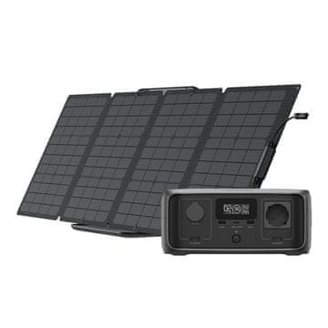 EcoFlow Komplet: EcoFlow River 3 UPS elektrarna + 110 W fotovoltaični panel
