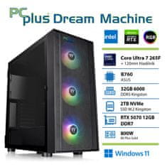 PCplus Dream Machine Ultra 7 265F 32GB SSD 2TB RTX 5070 12GB Windows 11 Home gaming namizni računalnik
