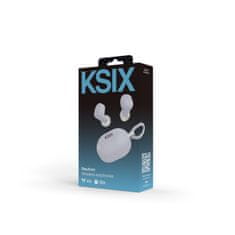 Ksix brezžične slušalke Neutron, USB-C, karabin sponka, baterija 4 h + 16 h, vijolične