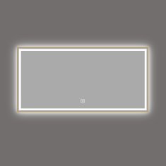 S6 Steklarstvo Šest LED ogledalo S66C z zlatim okvirjem, 150x80cm