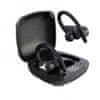 Ksix brezžične True Buds 2 slušalke z mikrofonom, športne, črne
