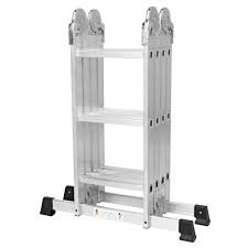 TOYA Vorel Večnamenska aluminijasta lestev, sestavljiva, 4 X 3 stopnice 17704
