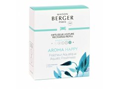 Maison Berger Paris Nadomestni avtomobilski difuzor za polnjenje Aroma Happy Aquatic Fresheness (polnjenje avtomobilskega difuzorja) 2 kosa