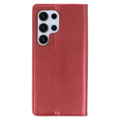 Onasi Velvet usnjena preklopna torbica za Samsung Galaxy A17 - rdeča
