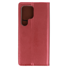 Onasi Velvet usnjena preklopna torbica za Samsung Galaxy A17 - rdeča