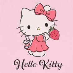 HELLO KITTY Hello Kitty Ženske DVODELNA PIŽAMA s kratkimi rokavi, širokimi hlačnicami, 100% BOMBAŽ XS