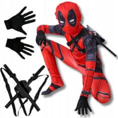 Korbi Otroški Kostum Deadpool s 2 Mečema, Velikost 130