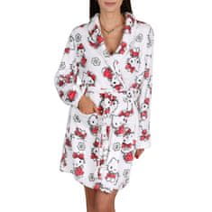 HELLO KITTY Hello Kitty Bela, ŽENSKA kopalna halja s pasom, TOPLA kopalna halja z žepi, Mehka kopalna halja XXS