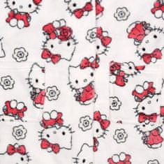HELLO KITTY Hello Kitty Bela, ŽENSKA kopalna halja s pasom, TOPLA kopalna halja z žepi, Mehka kopalna halja XXS