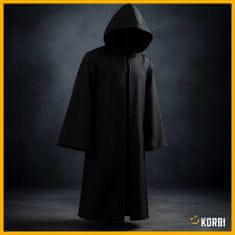 Korbi Čierny plášť – kostým lekára moru, Darth Vader, temný kostým na karneval alebo ples