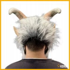 Korbi Latexová maska – Krampus / Diabol / démon s rohmi, kostým na Halloween alebo tematickú párty