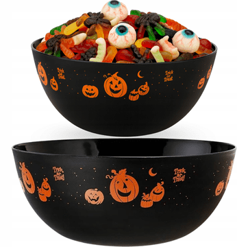 Korbi DEKORATÍVNA MISA OZDOBNÁ MISKA TEKVICE DEKORÁCIA HALLOWEEN ČIERNA