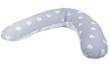 BUBABA materinska blazina, srca, siva (83914)