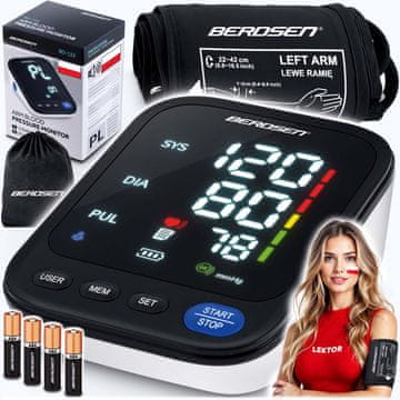 Baldr Merilnik krvnega tlaka za nadlaket s poljskimi sporočili BD-122