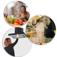 shumee Berdsen BE-60E 60 cm črna kuhinjska napa