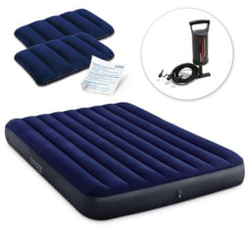 Intex Napihljiva vzmetnica 203x152x25 cm z batno črpalko 64765