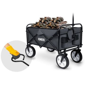 Humberg Zložljiv transportni voziček z mrežo 80L HM-511