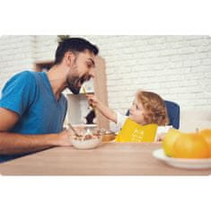 shumee Ricokids silikonski slinček za hranjenje rumen