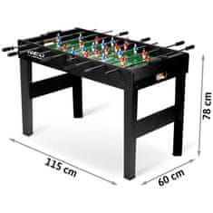 Neo-Sport Neosport miza za namizni nogomet 118x61x79 cm NS-805 črna