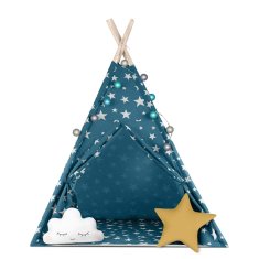 shumee Nukido otroški šotor tipi z lučkami - moder