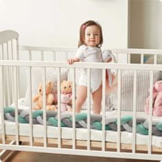 shumee Ricokids 2m zavitek za otroško posteljico - mint-siva