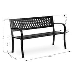 shumee Vrtna klop z naslonjalom 125 x 77 x 49 cm Clover Sofa