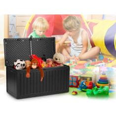 shumee Vrtni zaboj 109 x 51 x 55 cm 270 litrov črne barve