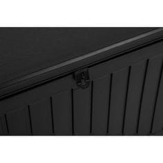 shumee Vrtni zaboj 109 x 51 x 55 cm 270 litrov črne barve