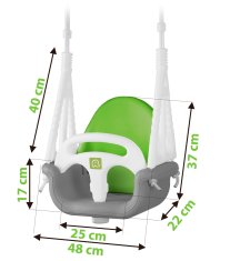 shumee Ricokids 3-v-1 gugalnica v obliki vedra slona, siva in zelena
