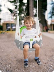 shumee Ricokids 3-v-1 gugalnica v obliki vedra slona, siva in zelena