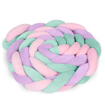 Ricokids Ovitek za posteljico 3m - mint-roza-vijoličen