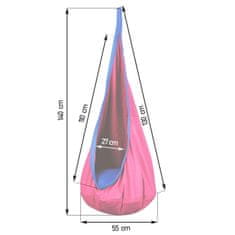 shumee Viseči stol Cocoon Neo-Sport roza