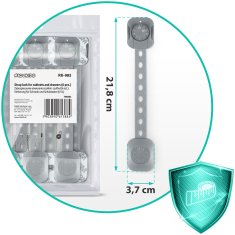 shumee Ricokids 798201 zaščita pred odpiranjem omarice 6 kosov siva
