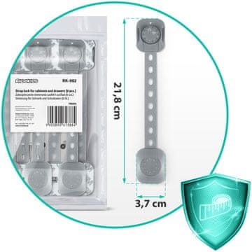 Ricokids 798201 zaščita pred odprtino omare 6 kosov siva