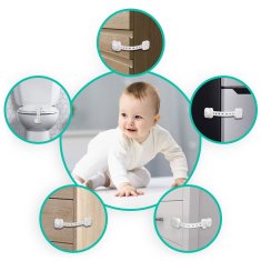shumee Ricokids 798200 zaščita pred odpiranjem omarice 6 kosov bela