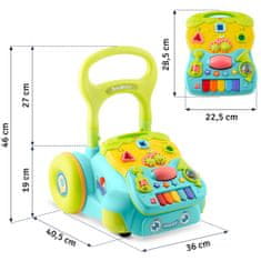 shumee Izobraževalna hojica z glasbo 2 v 1 RK-744 Ricokids turkizna