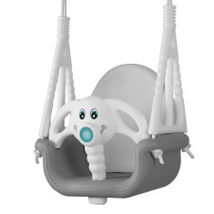 shumee Ricokids 3-v-1 gugalnica z vedrom slona, siva in bela